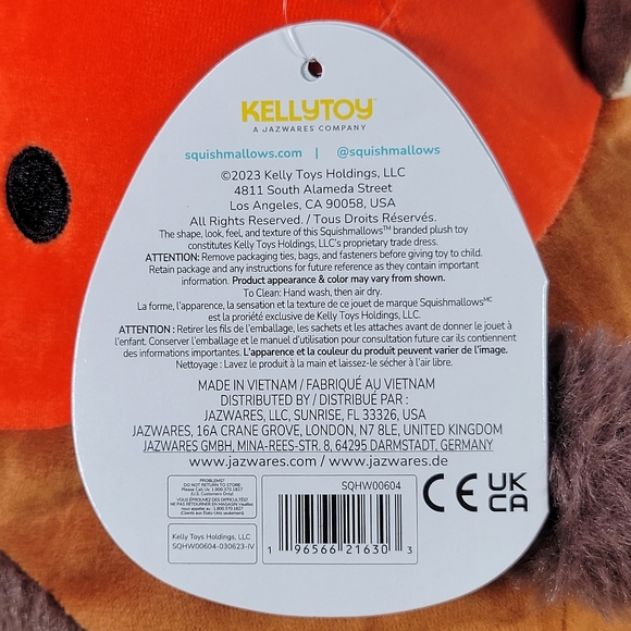 Squishmallow Ulana the Turkey 7" UltraSoft Stuffed Kids Toy Plush NWT - Picture 5 of 5